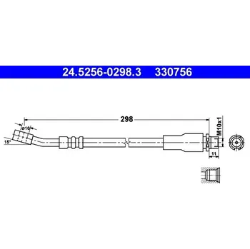 Brzdový systém Brzdová hadice ATE 24.5256-0298.3