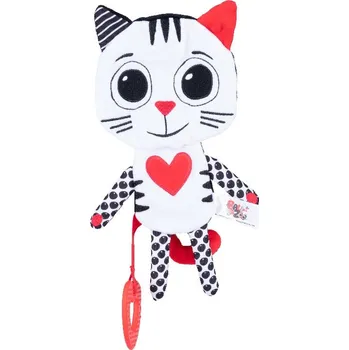 plyšák Balibazoo Plyšová hračka černobílá kočka