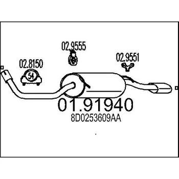 Auto-moto Zadní tlumič výfuku MTS 01.91940