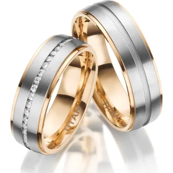Prsten Snubní prsteny titan zirkon zlacené zlacený SP-TI-023