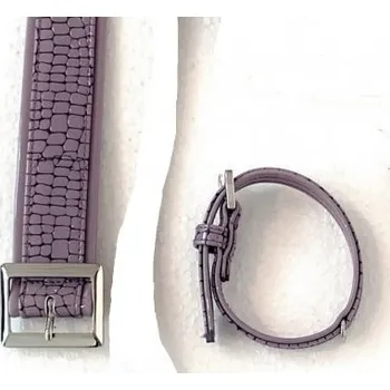 Obojek pro psa LIU JO Obojek z umělé krokodýlí kůže 1,5 cm obvod krku 22-27 cm lila vel. S