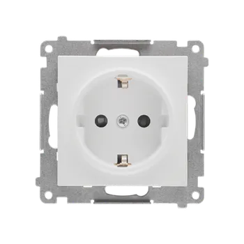 Elektrická zásuvka SIMON TGSZ1CZ.01/114 Zásuvka Schuko 1 násobná (přístroj s krytem), se clonkami, 16 A / 250 V~, bezšr