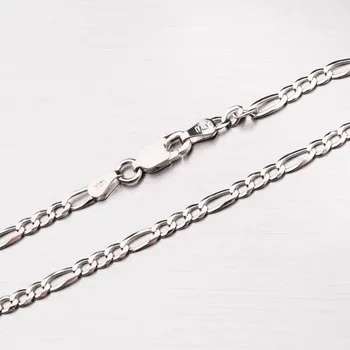 Řetízek Řetízek stříbro 925 Figaro 3+1 CHRS-073-080-FLAT délka 42 cm