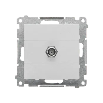 Elektrická zásuvka SIMON TASF1.01/143 Zásuvka anténní 1 násobná typ „F” (přístroj s krytem), pro jednotlivé instalace b