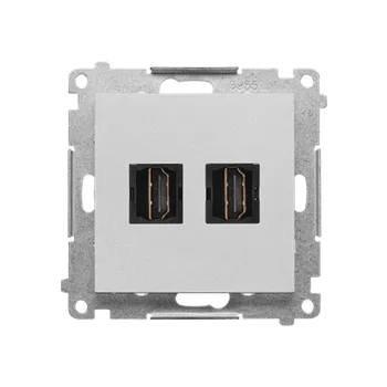Elektrická zásuvka SIMON TGHDMI2.01/143 Zásuvka HDMI 2 násobná (přístroj s krytem) bílá