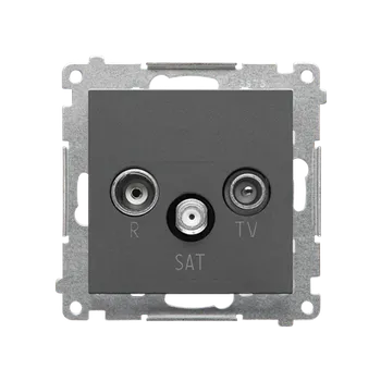 Elektrická zásuvka SIMON TASK.01/116 Zásuvka anténní R+TV+SAT koncová (přístroj s krytem), 1x vstup: 5 MHz÷2,4 GHz bílá