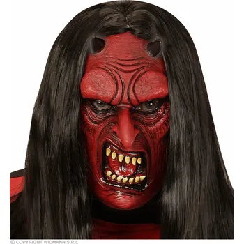 Karnevalová maska Maska čerta - tmavě rudá