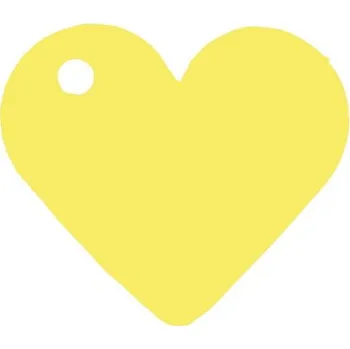 Svatební dekorace Jmenovka Srdce - žluté