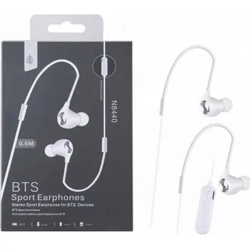 Sluchátka Aligator Plus Bluetooth sportovní sluchátka do uší PLUS N8440, BÍLÁ