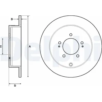 Brzdový kotouč Brzdový kotouč DELPHI BG4161C