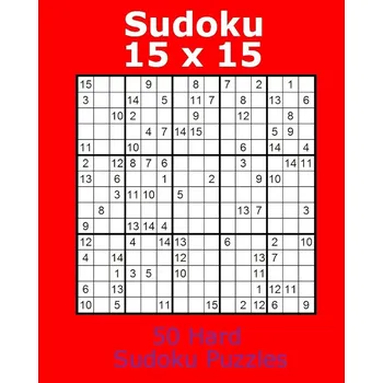 Sudoku Sudoku 15 x 15 50 Hard Sudoku Puzzles – Jacob James [EN] (2017, brožovaná)