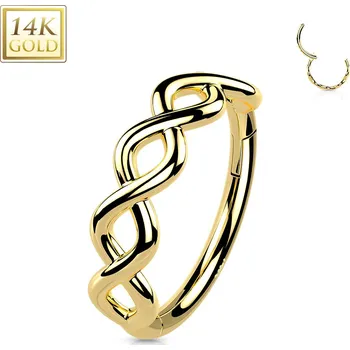 Piercing Šperky4U Zlatý piercing - segment kruh, Au 585/1000 - ZL01231-YG