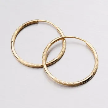 Náušnice Dámské náušnice žluté zlato 585 23 mm 12-032
