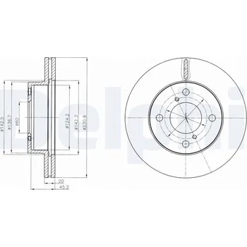 Brzdový kotouč Brzdový kotouč DELPHI BG4271C