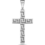 Lillian Vassago Originální přívěsek křížek, bílé zlato LLV98-GP021W