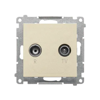 Elektrická zásuvka SIMON TAZ.01/144 Zásuvka anténní R-TV koncová (přístroj s krytem), 1x vstup: 5÷862 MHz bílá