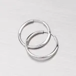 Náušnice bílé zlato 585 kroužky 15 mm 12-069