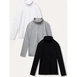 Dětský rolák / set - Winkiki WAU 33103, bílá, černá, šedý melír Barva: Mix barev, Velikost: 164