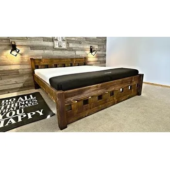 Ložnicová sestava Postel drásaná BRUNO rozměr 160x200 povrchová úprava OSMO - č. 3101 - Přírodní