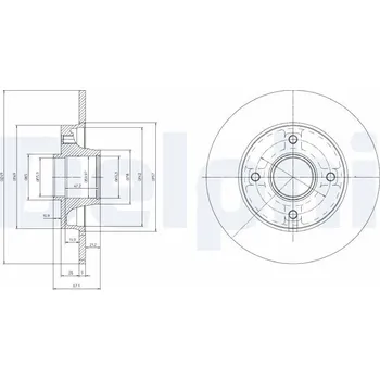 Brzdový kotouč Brzdový kotouč DELPHI BG9022RSC