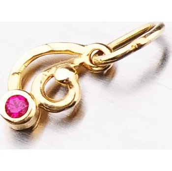 Přívěsek Dámský přívěsek žluté zlato 585 zirkon růžovým růžové kameny 532-1169.1