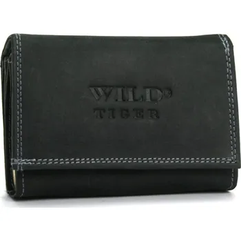 Peněženka Wild Tiger Dámská kožená peněženka černá