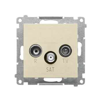 Elektrická zásuvka SIMON TASP.01/144 Zásuvka anténní R+TV+SAT průchozí bílá