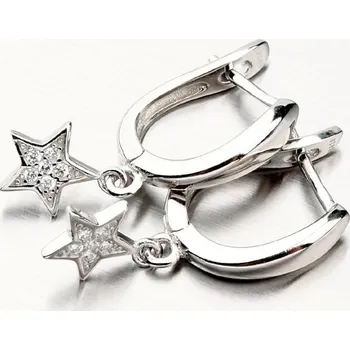 Náušnice Dámské náušnice stříbro 925 zirkon hvězdami PKL-2065