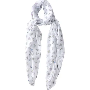 Šátek Bílý šátek s kočičkami 135x75cm