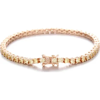 Náramek Majya Stříbrný tenisový náramek ROSE Ag/; ≤10,25 g 10113 Růžová 17 cm