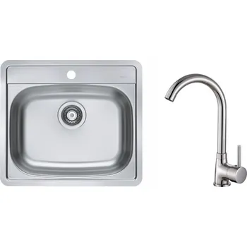 Granitový dřez SET ALVEUS MORE 10 + BATERIE KARINA CHR+ ALLROUND