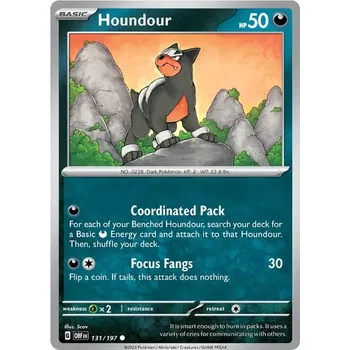 Sběratelská karetní hra Houndour 131/197 - Obsidian Flames Typ karty: Non-Holo