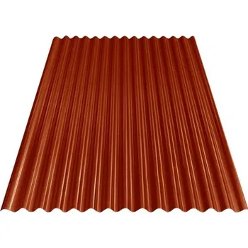 plechová krytina BRAVO vlnitý plech S18 - RAL 3009 červená terakota 0,5x1102x2000 mm