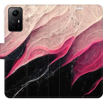 Pouzdro na mobilní telefon Flipové pouzdro iSaprio - BlackPink Marble - Xiaomi Redmi Note 12S