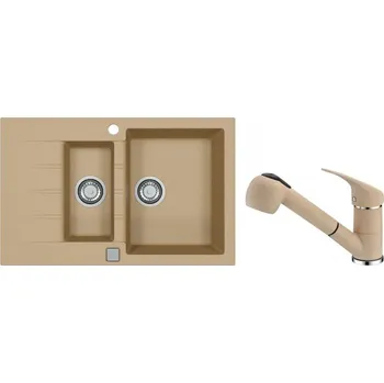 Granitový dřez SET ALVEUS CADIT 70 / 55 + BATERIE AM 20 / 55