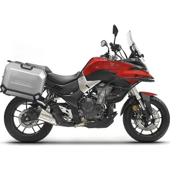 Zavazadlo na motocykl Kompletní sada bočních hliníkových kufrů SHAD TERRA 36L/36L, včetně montážní sady SHAD Voge 500DS / 500DSX