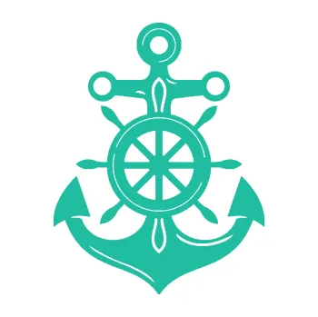 Samolepící dekorace SAMOLEPKA Kotva 005 pravá s kormidlem (25 - tyrkysová) NA AUTO, NÁLEPKA, FÓLIE, POLEP, TUNING, VLASTNÍ TEXT, TISK, AUTOSAMOLEPKY.cz, POLEPY, OBRÁZEK, LOGO, SAMOLEPKY