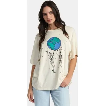 Dámské tričko TRIKO RVCA NO BOUNDS S/S WMS - béžová - M + při osobním odběru 579 Kč