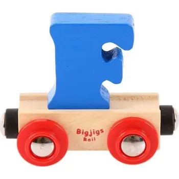 Vláček a vláčkodráha Bigjigs Rail Vagónek dřevěné vláčkodráhy - Písmeno F