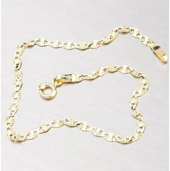 Oblečení a móda Náramek žluté zlato 585 gravírováním 44-1408 délka 25 cm