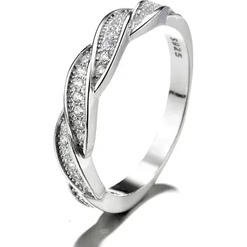 Prsten Stříbrný prsten proplétaný se zirkony MARTA Velikost:7 (EU: 54-56) Ag/; ≤2,29 g 10055_7