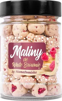 Sušené ovoce Grizly Maliny v bílé čokoládě s krémem White Brownie by Mamadomisha 90 g