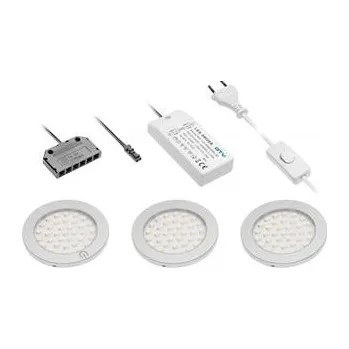Bodové svítidlo GTV Sada 3 castello LED svítidel, první ve spínači, napájení 15W, 12V DC, teplá bílá, rozvaděč