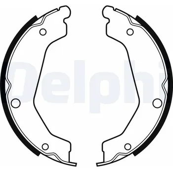 Brzdová čelist Sada brzdových čelistí, parkovací brzda DELPHI LS2085
