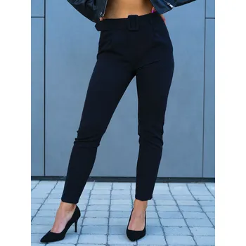 Dámské kraťasy BudesIN Černé elegantní kalhoty Eliana s opaskem Velikost: S