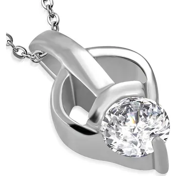 Přívěsek Dámský přívěsek ocel zirkonem GUPM129