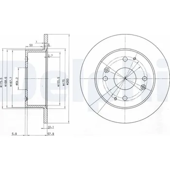 Brzdový kotouč Brzdový kotouč DELPHI BG3677