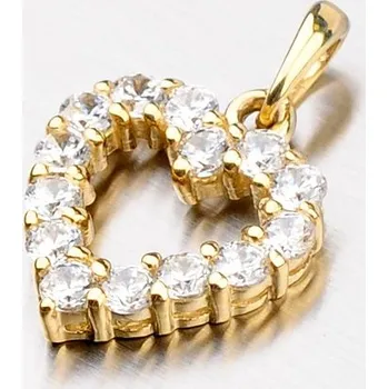 Přívěsek Dámský přívěsek žluté zlato 585 zirkon srdce DZ0020ZL