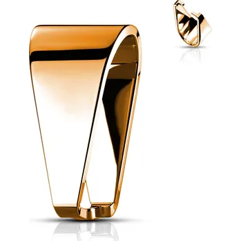 Materiál na výrobu šperku Šperky4U Ocelový závěs - šlupna zlacená 5 x 10 mm - OK1301-10