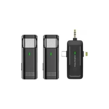 Dron 3in1 2.4G Lavalier Wireless Microphone (With Battery)